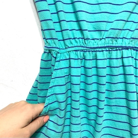 Forever 21 Blue & Purple Short Sleeve Stripe Summer Dress Sundress Size Small - Picture 4 of 7